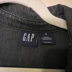 GAP Charcoal Denim button up